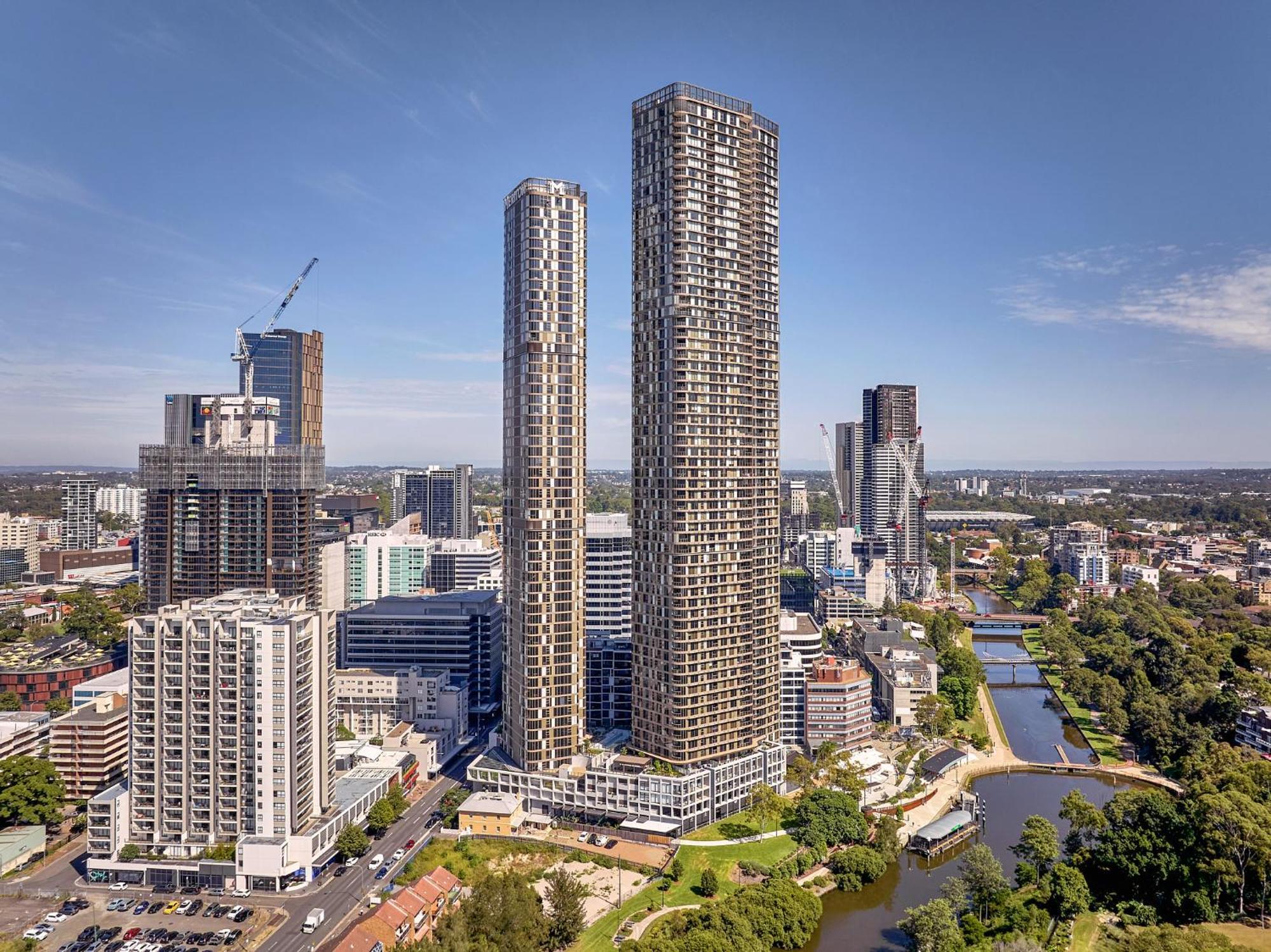 Meriton Suites George Street, Parramatta Sidney Exterior foto